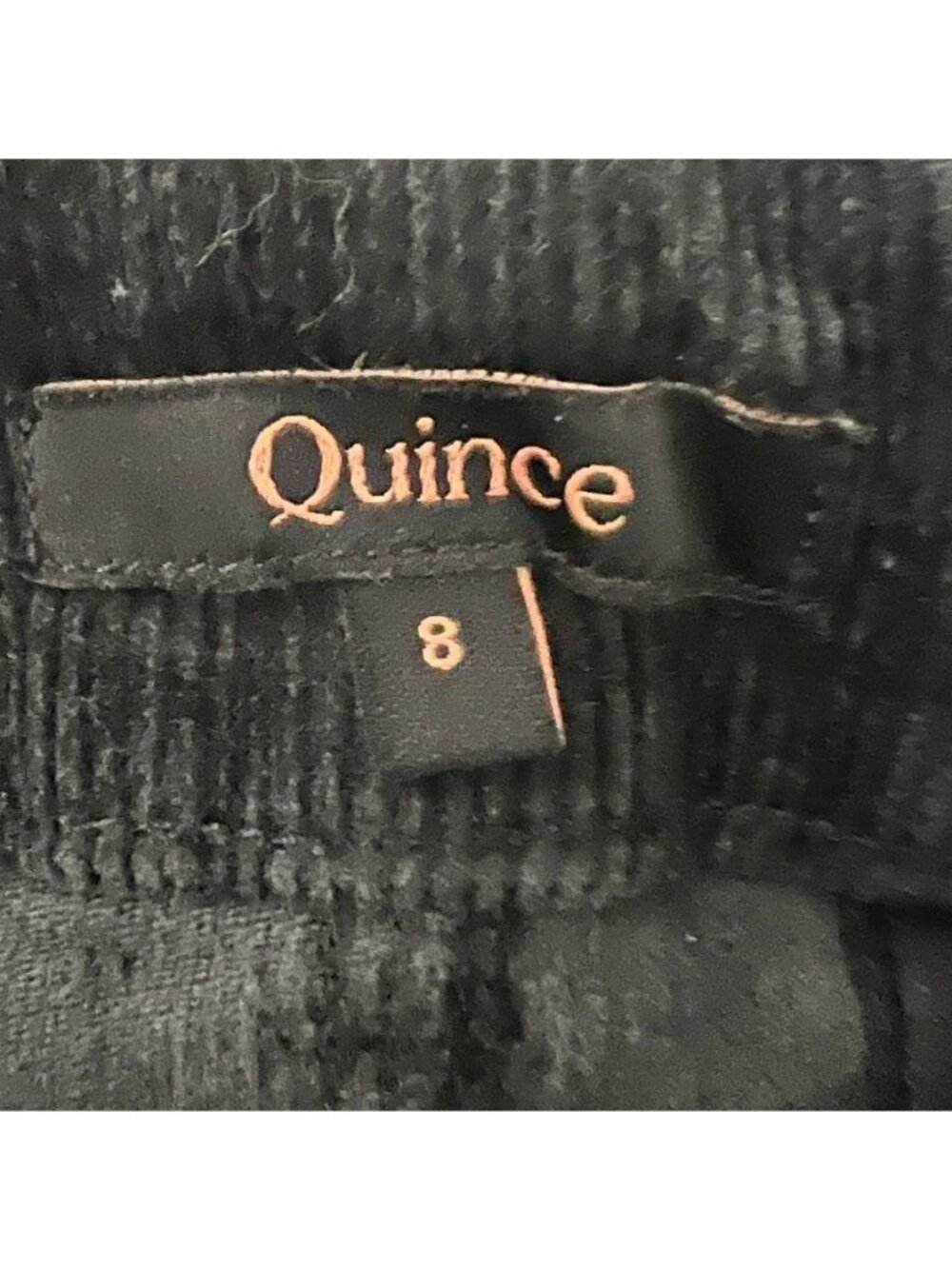 Quince Organic Stretch Corduroy Cropped Wide Leg Pants Black Sz 8 Quiet Luxury - Picture 4 of 14